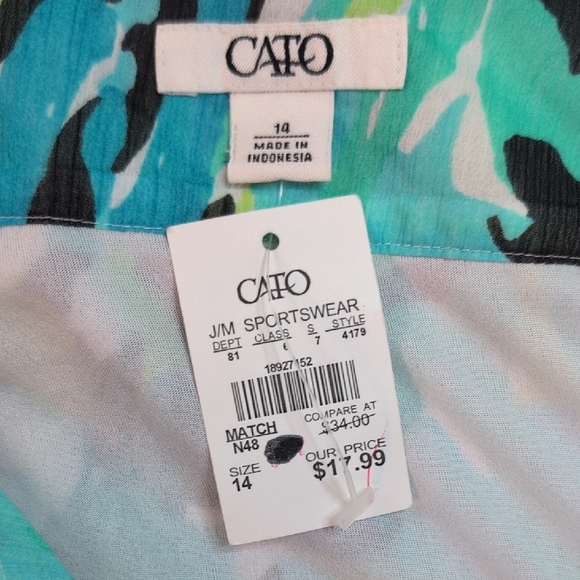 Cato Floral Midi Skirt - Blue and Green - Picture 6 of 8